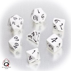 White & Black Classic 7 Dice Set